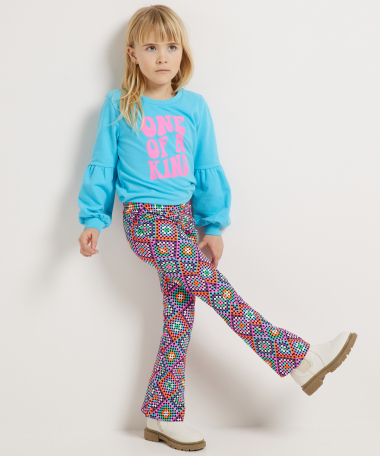 flared fit broek all-over print