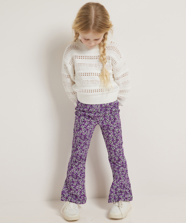 flared fit broek bloemen