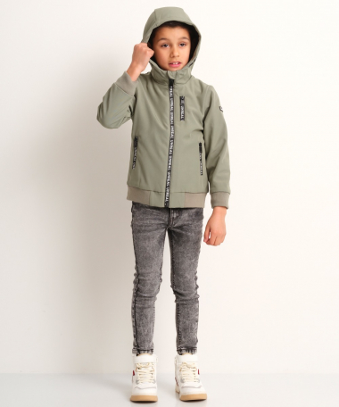 groene softshell jas