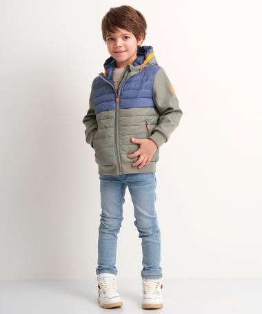 doorgestikte softshell jas