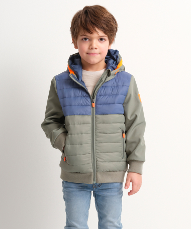 doorgestikte softshell jas