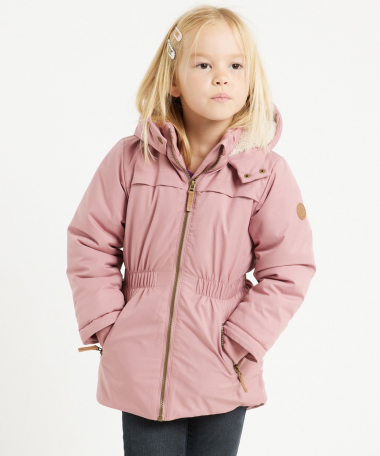 roze parka jas