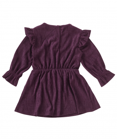 velvet jurk met ruches