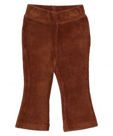 rib velvet flared broek