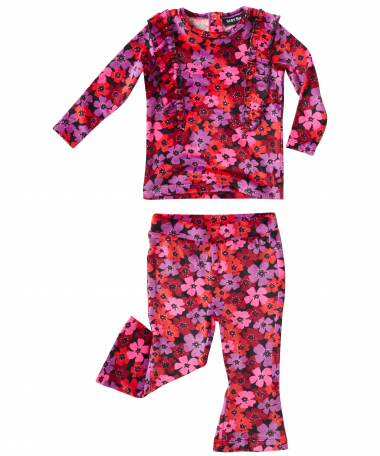 flared fit broek velvet print