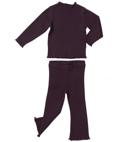 flared fit rib broek