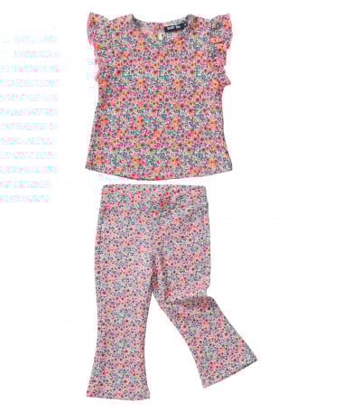 flared fit broek bloemen
