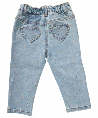 jeans met hartjesprint