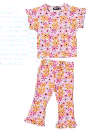 ruche broek bloemen