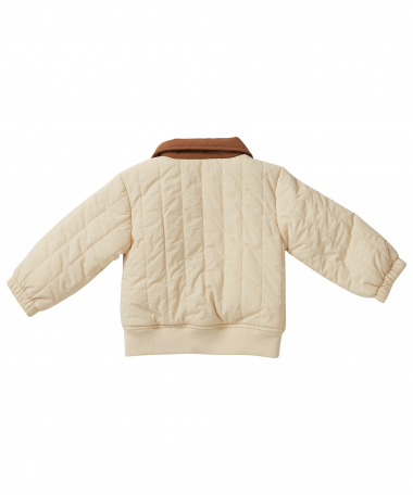 gewatteerde jas met kraag