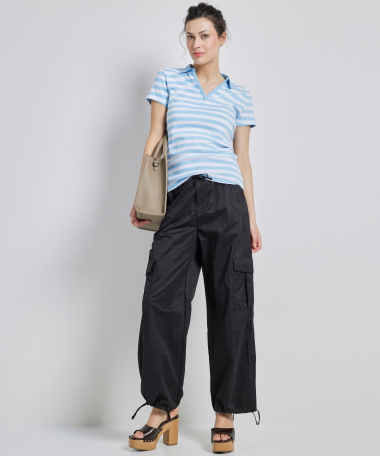 basic gestreepte polo