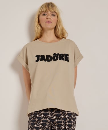 t-shirt boucle j'adore