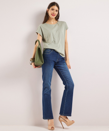 wijd t-shirt stippen