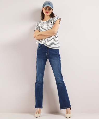 wijd t-shirt glitterstreep