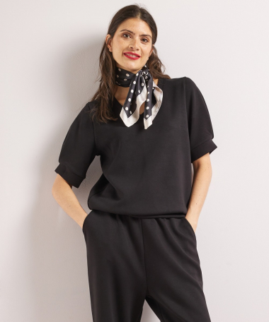 v-hals t-shirt pofmouw