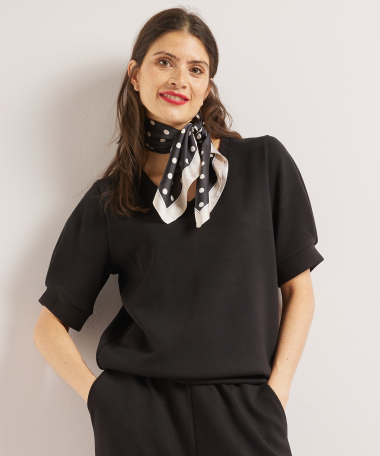 v-hals t-shirt pofmouw