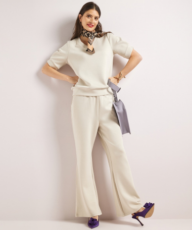 v-hals t-shirt pofmouw