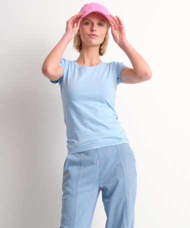basic t-shirt jersey lichtblauw
