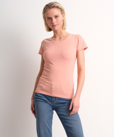 basic t-shirt jersey roze