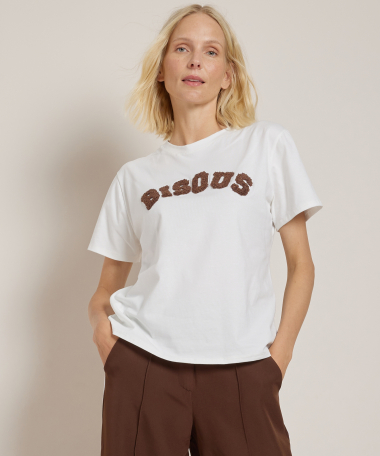 t-shirt bisous geborduurd