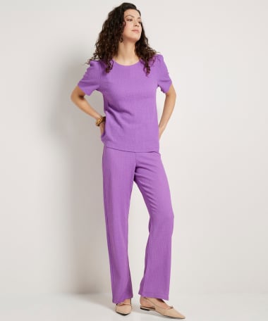 uni t-shirt met ronde hals