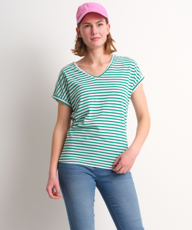 wijd t-shirt gestreept dessin