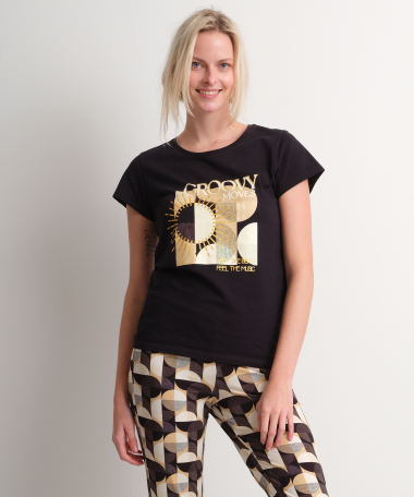 t-shirt met trendy opdruk
