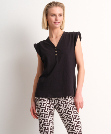 t-shirt met ruchemouw