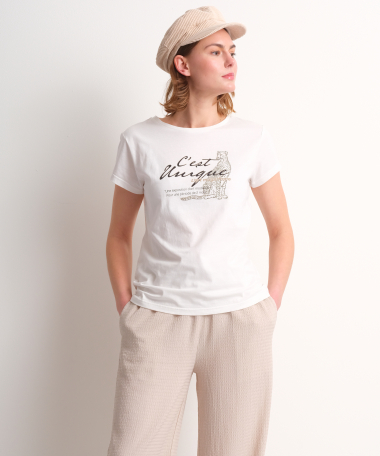 t-shirt met opdruk panter