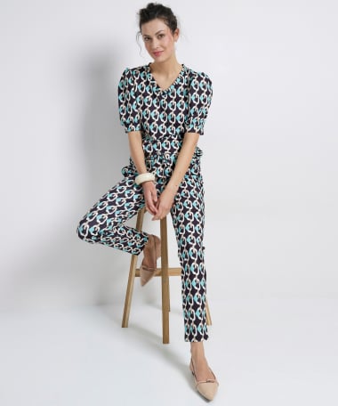 t-shirt met kettingprint