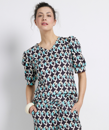 t-shirt met kettingprint