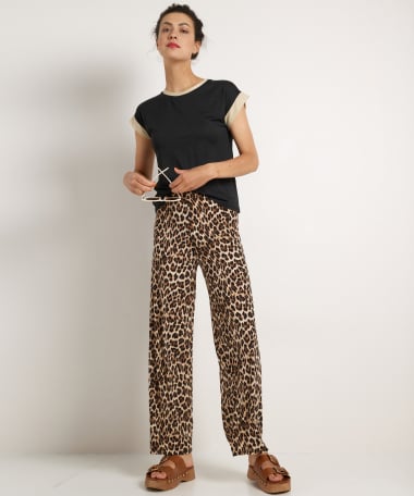 t-shirt met trendy boord