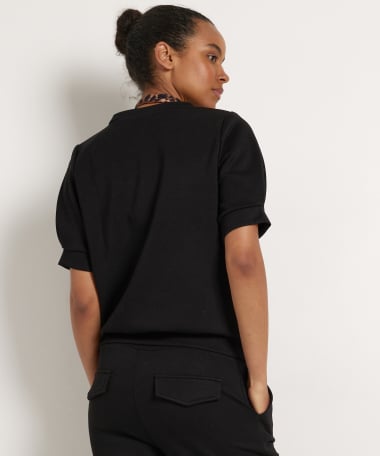 uni scuba t-shirt met pofmouw