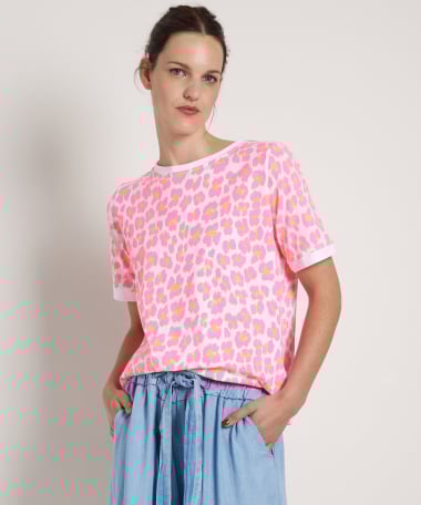 t-shirt met panterprint