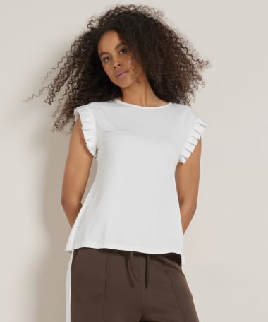 t-shirt met ruches