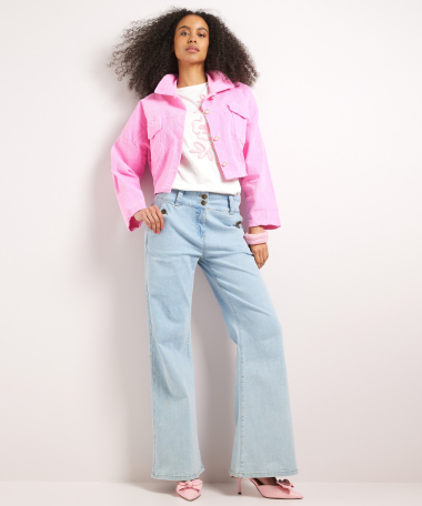 t-shirt met bloemen embroidery