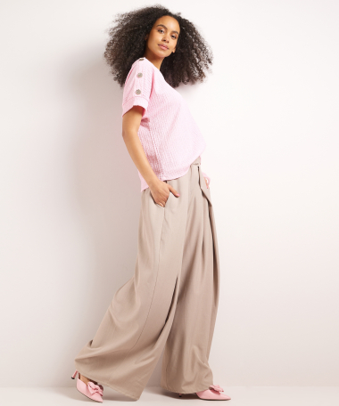 t-shirt met sierknopen 