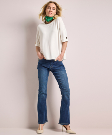 t-shirt met knoopdetail