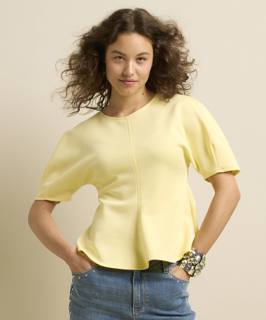 getailleerde t-shirt met korte mouw