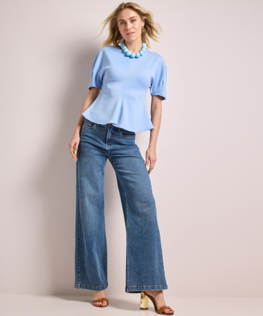 getailleerde t-shirt met korte mouw