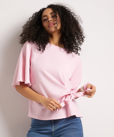 t-shirt met knoopdetail