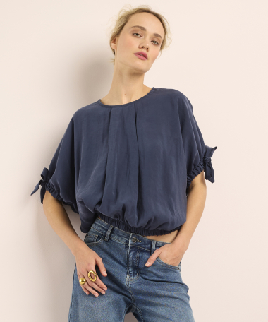 blouse met strikdetails