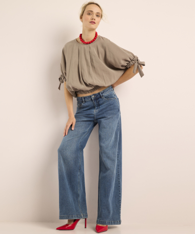 blouse met strikdetails