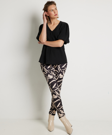 v-hals t-shirt pofmouw