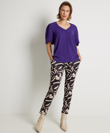v-hals t-shirt pofmouw