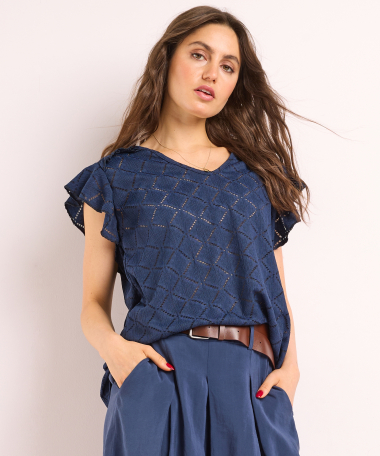 t-shirt met ruches