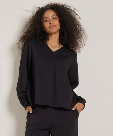 scuba top met v-hals