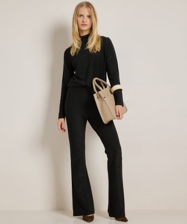 turtleneck top met glitters