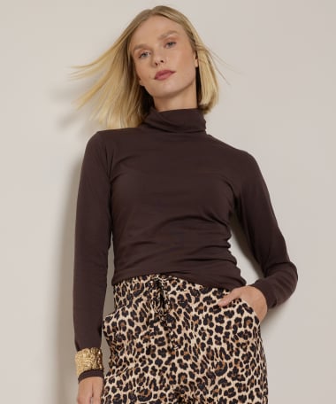 jersey top met col