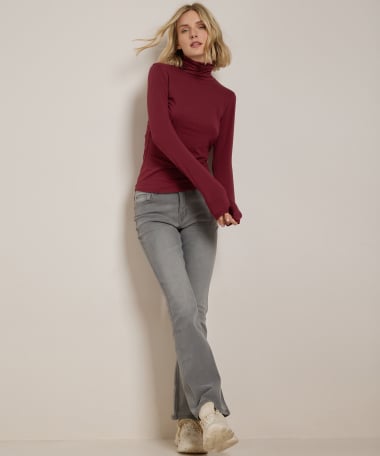 jersey top met col